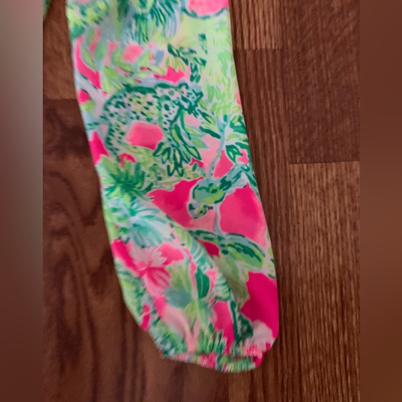 Lilly Pulitzer Women's Pink and Green Tensley Top - Picture 10 of 16